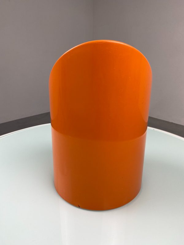 Space age plastic mirror - echt Vintage 70s orange pop art oblique mirror echtvintage