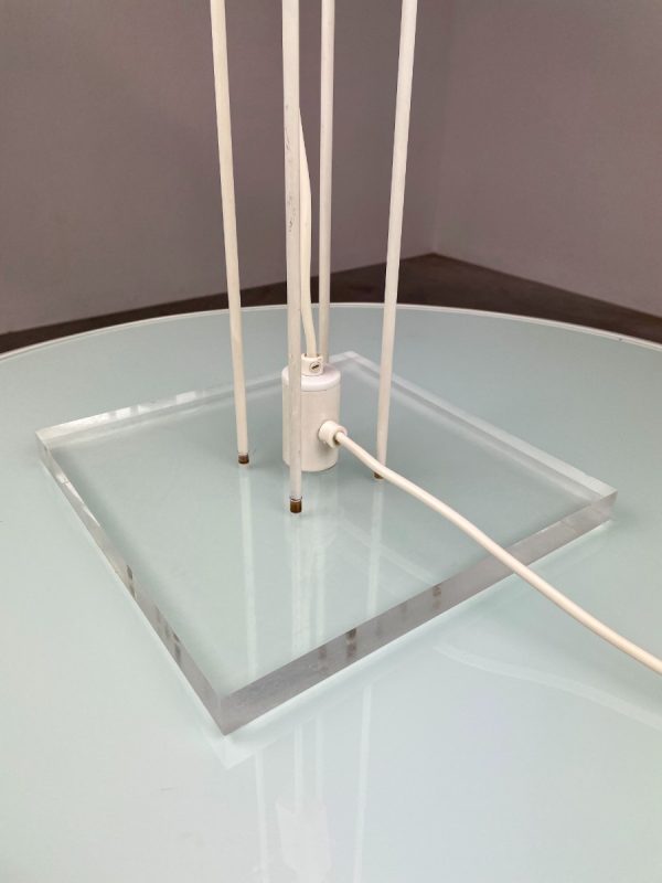 Echt Vintage Harco Loor XXL desk lamp - big 1980s modern Acrylic table light - Dutch minimalistic square plastic lighting echtvintage