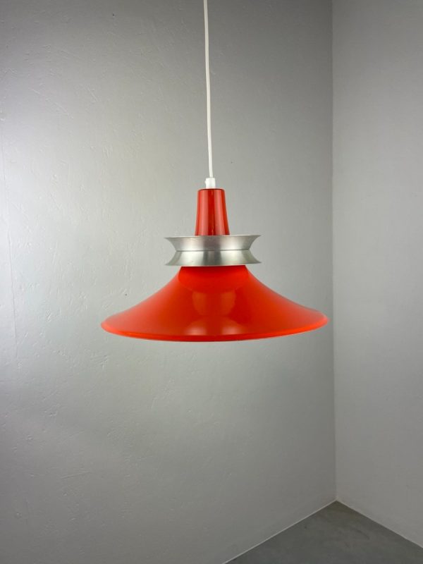 echt Vintage Lyskaer pendent light - orange Scandinavian modern 70's Danish hanging lamp echtvintage