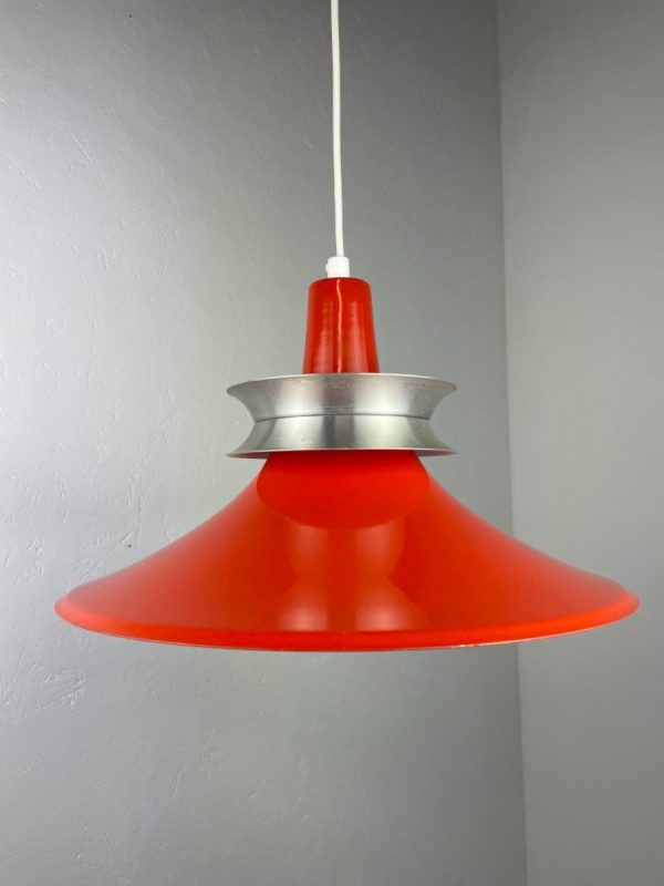 echt Vintage Lyskaer pendent light - orange Scandinavian modern 70's Danish hanging lamp echtvintage