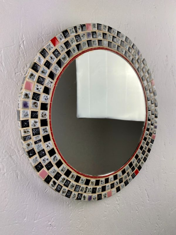 echt Vintage round mirror - Mid century mosaic tiles - Retro 60s mirror echtvintage