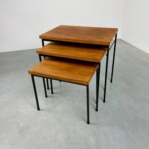 Mid Century Modern side tables - Pastoe - Cees Braakman - nesting tables - set of 3 -echt vintage 60s Dutch design echtvintage