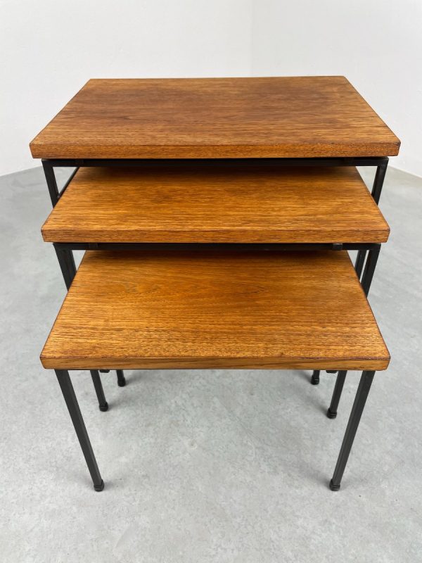 Mid Century Modern side tables - Pastoe - Cees Braakman - nesting tables - set of 3 -echt vintage 60s Dutch design echtvintage
