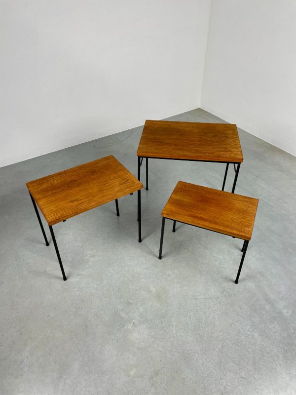 Mid Century Modern side tables - Pastoe - Cees Braakman - nesting tables - set of 3 -echt vintage 60s Dutch design echtvintage