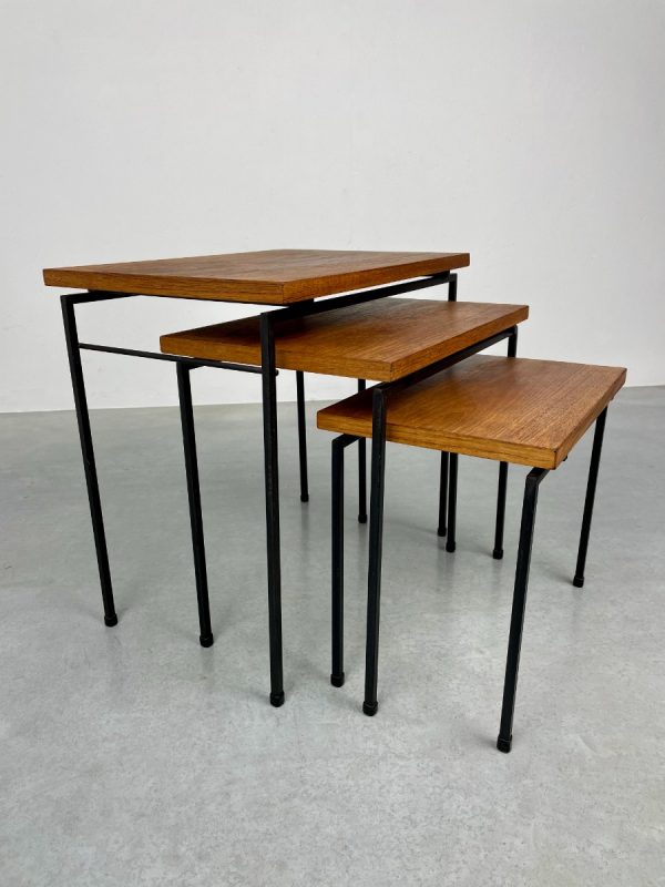 Mid Century Modern side tables - Pastoe - Cees Braakman - nesting tables - set of 3 -echt vintage 60s Dutch design echtvintage