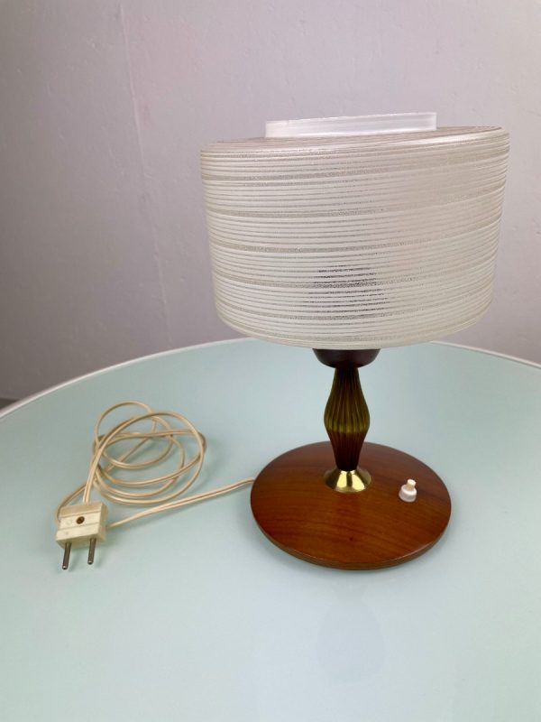 Mid century lamp by Massive - 60's table light -echt vintage desk lighting - wood brass glass echtvintage