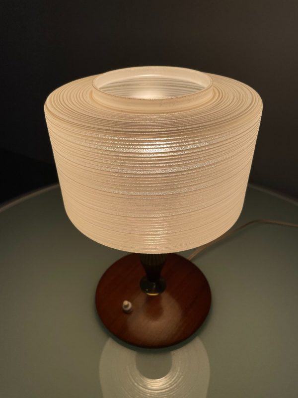 Mid century lamp by Massive - 60's table light -echt vintage desk lighting - wood brass glass echtvintage