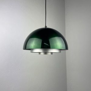 echt Vintage 1970s Lyfa Milieu lamp - 1960s Jo Hammerborg light - rare green Aluminium metal lighting echtvintage