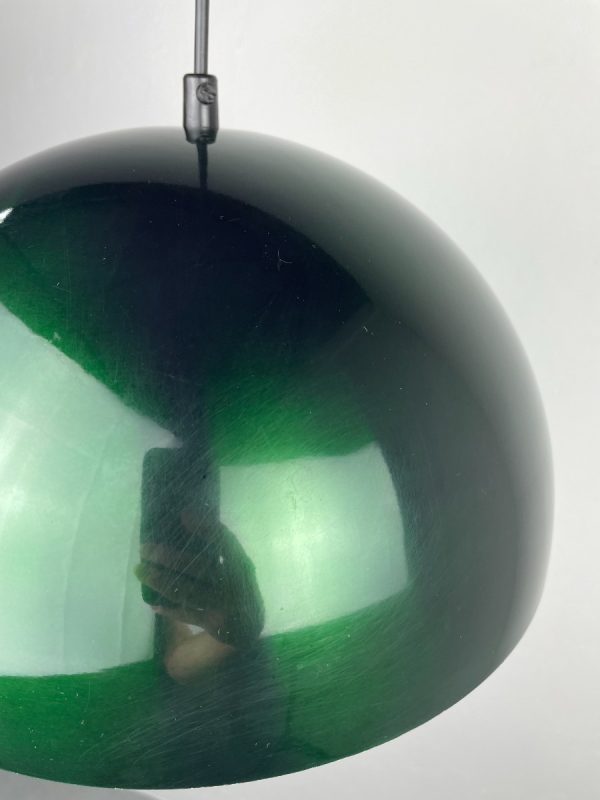 echt Vintage 1970s Lyfa Milieu lamp - 1960s Jo Hammerborg light - rare green Aluminium metal lighting echtvintage