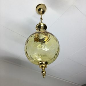 classic cognac glass lamp