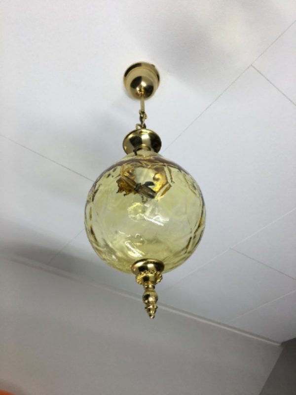 classic cognac glass lamp