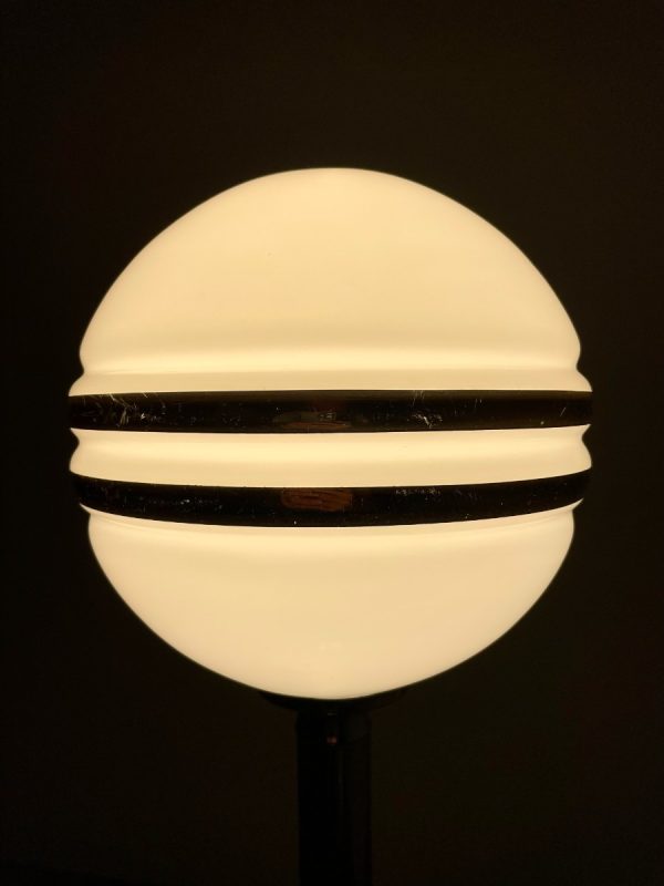 echtvintage Space age 1960s floor lamp - Germany chrome glass sphere light - rare 60s vintage modern lighting real