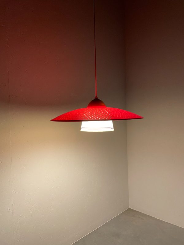 Vintage 50s Erco Leuchten pendent lamp - 1950s mid century modern plastic light - Germany rare lighting