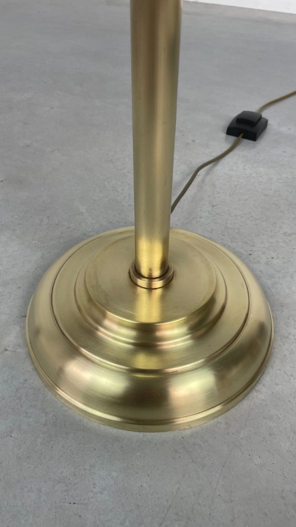 Vintage brass floor lamp - 1970s classic metal design light - Florian Schulz - non ferro lighting - reading lamp echtvintage real