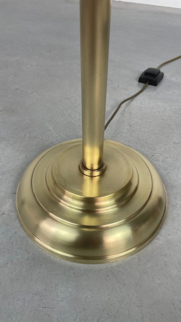 Vintage brass floor lamp - 1970s classic metal design light - Florian Schulz - non ferro lighting - reading lamp echtvintage real