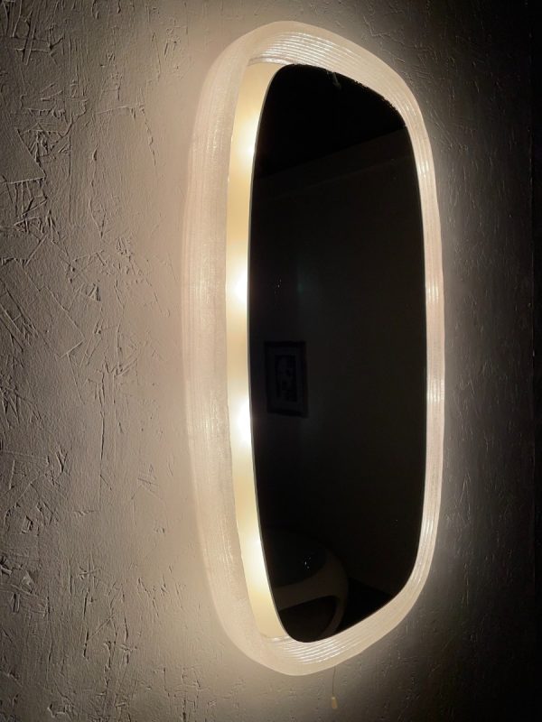 Vintage original Duscholux mirror wall light - 70's ice Lucite lamp - Hollywood regency xl echtvintage echt real