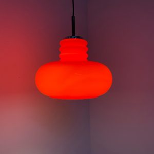 Vintage Peill & Putzler pendant lamp - 1960s red glass light Murano lighting - rare hanging lamp echtvintage echt real