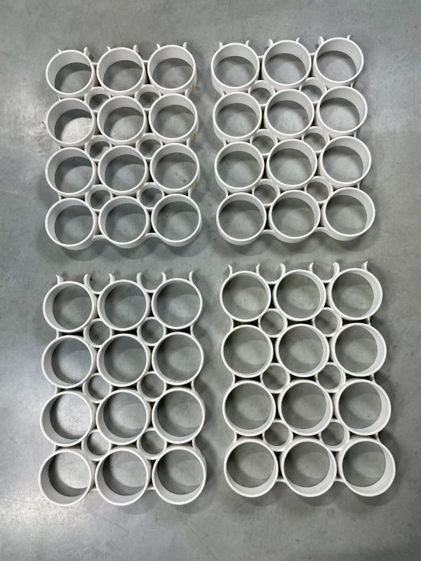echtvintage Set of 4 echt vintage wall panels - space age 1970s wall panel - retro round modern art - plastic wall coverings