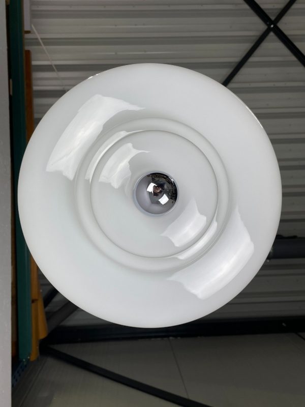 echt Vintage 1960s Bauhaus pendant lamp - Germany lighting - 60s glass Art Deco light echtvintage