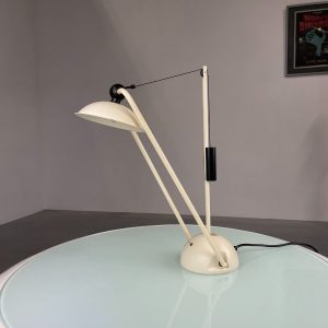 echtVintage balance desk lamp - 1970s halogen counterweight light - very rare modern metal lighting echt real