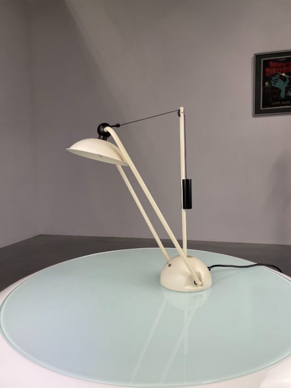 echtVintage balance desk lamp - 1970s halogen counterweight light - very rare modern metal lighting echt real