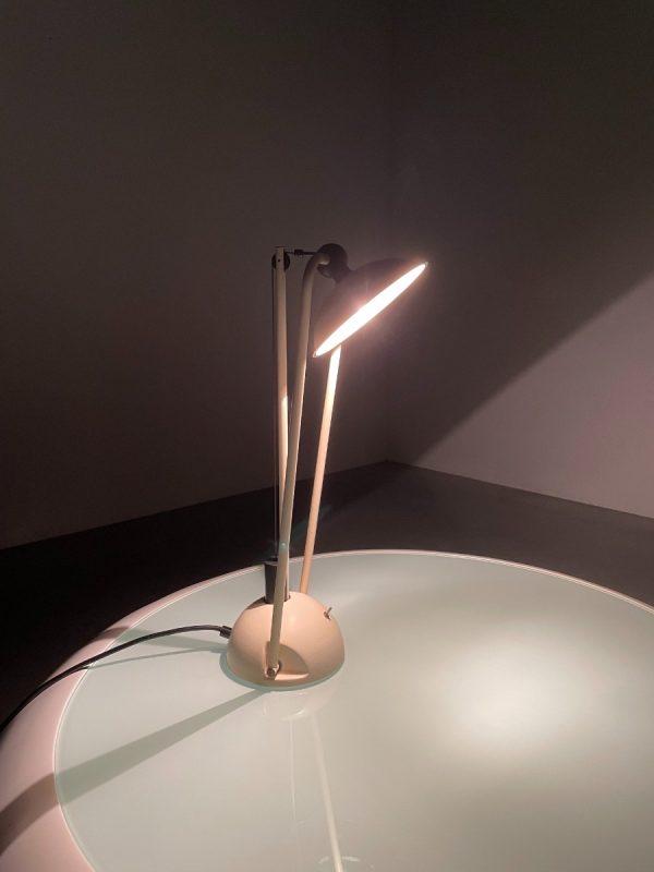 echtVintage balance desk lamp - 1970s halogen counterweight light - very rare modern metal lighting echt real