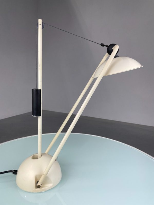 echtVintage balance desk lamp - 1970s halogen counterweight light - very rare modern metal lighting echt real