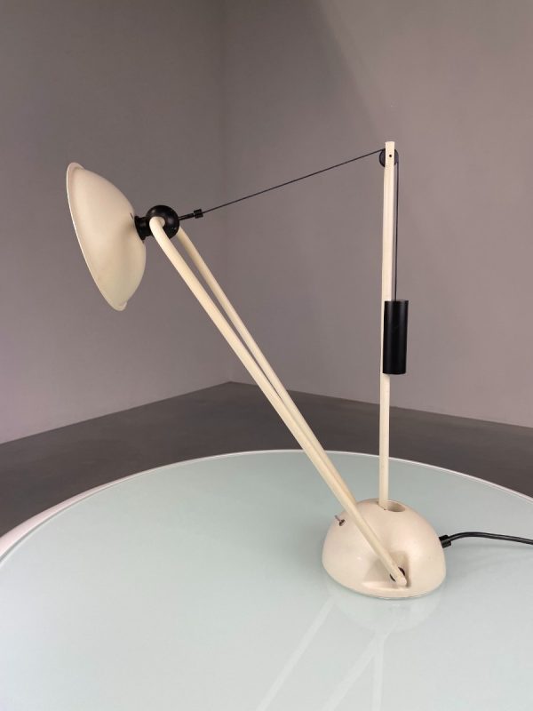 echtVintage balance desk lamp - 1970s halogen counterweight light - very rare modern metal lighting echt real