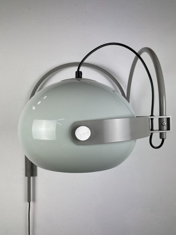 echt Vintage large double arc wall lamp Dijkstra lighting 1970s light - Aluminum Plexiglass - modern Dutch lighting echtvintage