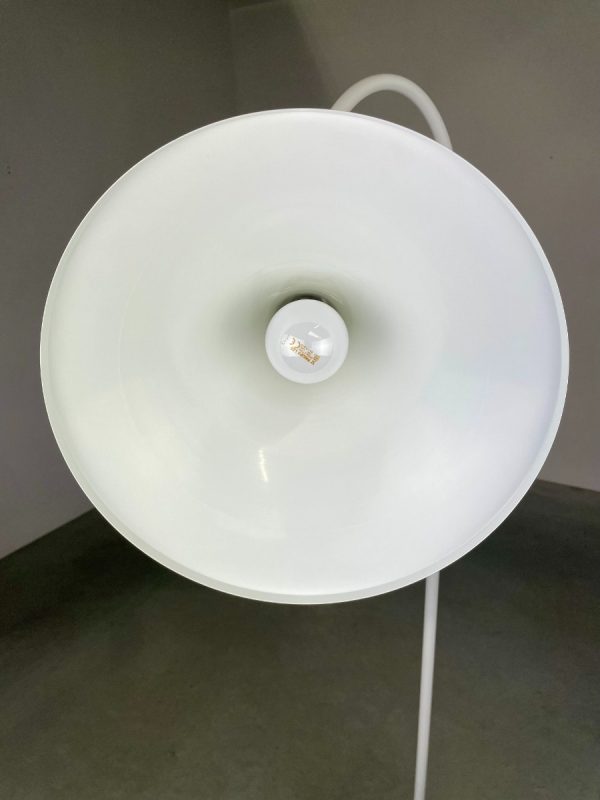 Vintage Hala Zeist trumpet floorlamp -1970s metal light - Dutch design - Hala Zeist Aluminium lighting - mid century white XL echtvintage echt