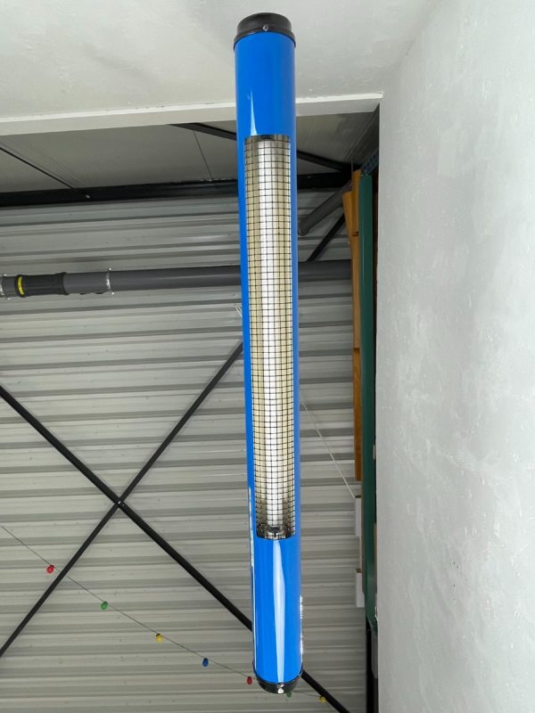 echtvintage Modern fluorescent tube lamp - echt vintage 80s lighting - rare blue plastic light pop-art