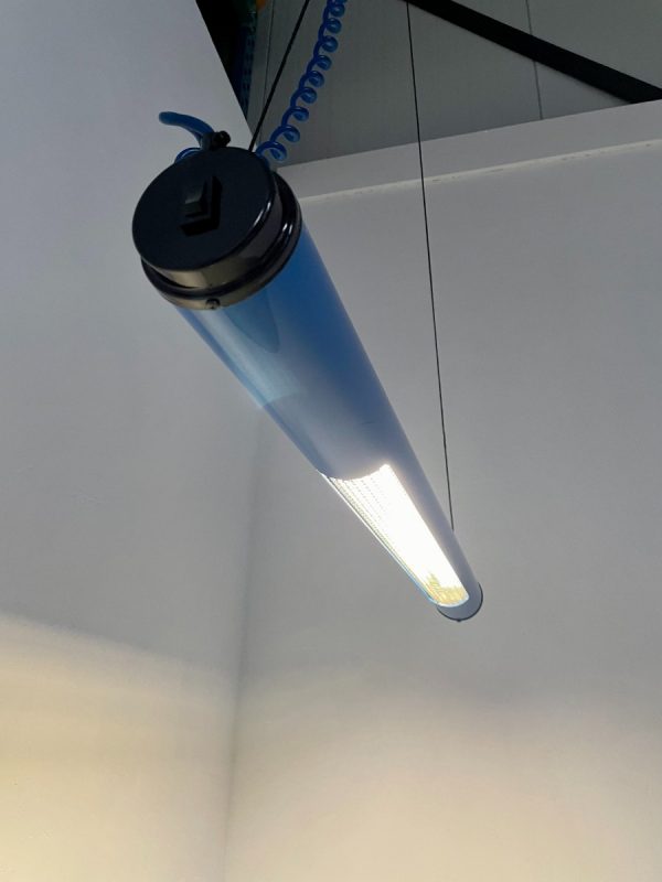echtvintage Modern fluorescent tube lamp - echt vintage 80s lighting - rare blue plastic light pop-art