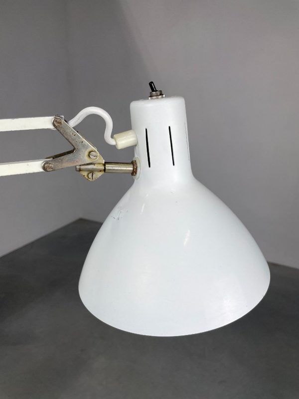 Hala Zeist industrial workshop floor lamp by H. Busquet - vintage 1960s Dutch design lighting - adjustable mobile echtvintage