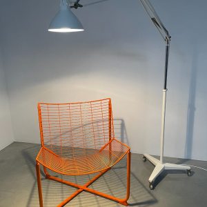 Hala Zeist industrial workshop floor lamp by H. Busquet - vintage 1960s Dutch design lighting - adjustable mobile echtvintage