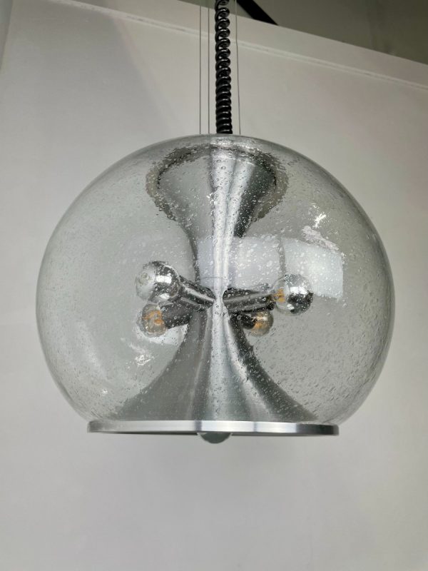 Vintage-60s-XL-glass-pendant_lamp-Temde_Germany-Mid_Century-Modern-special-glass_globe-Rare-heavy-lighting-echtvintage-