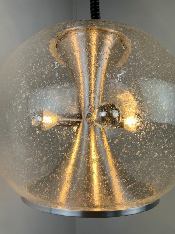 Vintage-60s-XL-glass-pendant_lamp-Temde_Germany-Mid_Century-Modern-special-glass_globe-Rare-heavy-lighting-echtvintage-