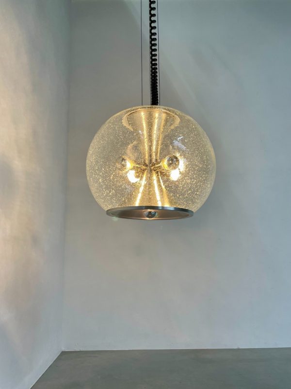 Vintage-60s-XL-glass-pendant_lamp-Temde_Germany-Mid_Century-Modern-special-glass_globe-Rare-heavy-lighting-echtvintage-