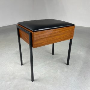 echtvintage Aristo furniture vintage 1970s storage furniture mid century modern design table - Teak stool echt vintage