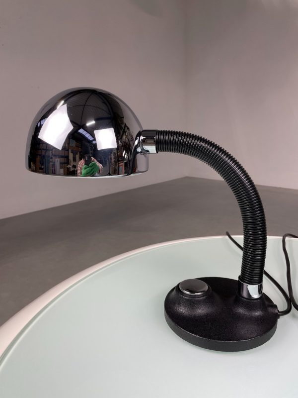 echt Vintage Hillebrand Leuchten desk lamp - 70's gooseneck big table light - space age Germany lighting