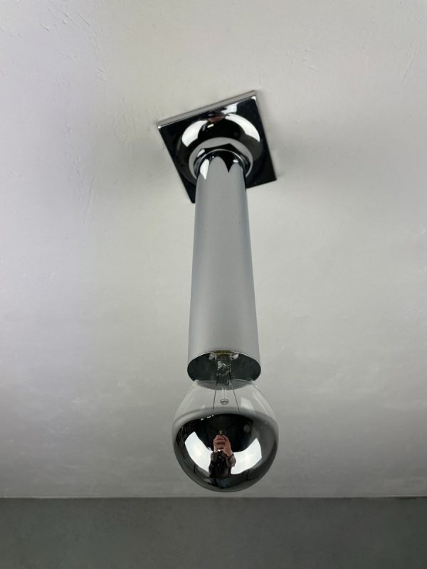 Space Age ceiling lamp by Rolf Krüger for Staff Leuchten model A248 wall lamp chrome vintage 60s - iF Design Award 1968 echt vintage