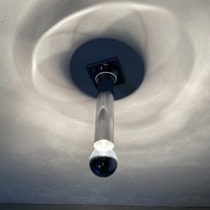 Space Age ceiling lamp by Rolf Krüger for Staff Leuchten model A248 wall lamp chrome vintage 60s - iF Design Award 1968 echt vintage