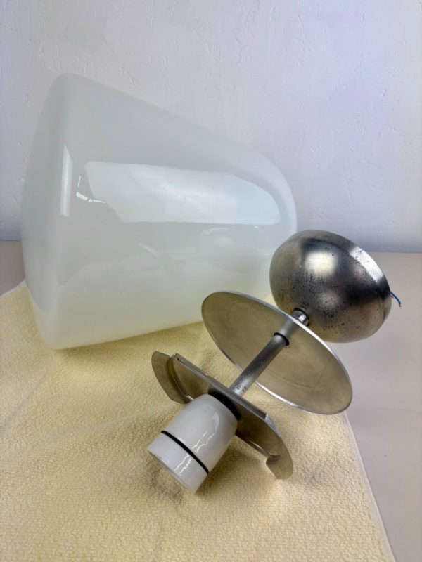 Gispen GISO pendant lamp Gispen design GISO opaline pendant lamp - vintage 30s - 50s school ceiling light - art deco lighting