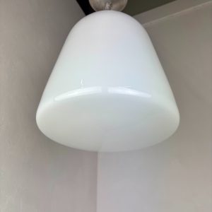 Gispen design GISO opaline pendant lamp - vintage 30s - 50s school ceiling light - art deco lighting